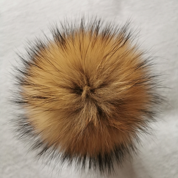 Winter Knitted Beanie Hat with Faux Fur Pom - Picture 2 of 3